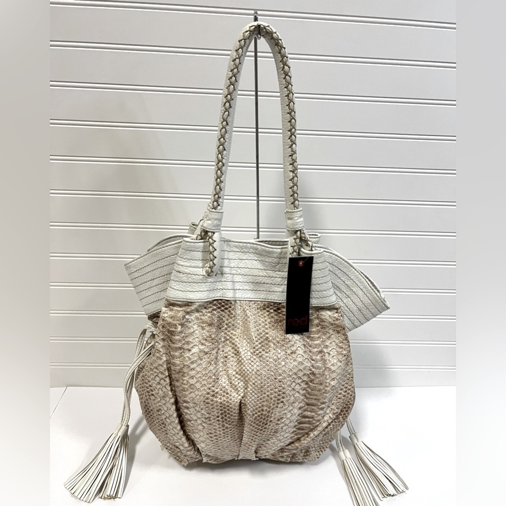 NWT‼️Red by Marc Ecko Drawstring Hobo Faux Snakeskin - Picture 1 of 9
